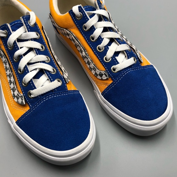 Vans Old Skool Low Velcro Mens Size 5.5 Women’s Size 7 Checkerboard Blue… - Picture 5 of 9